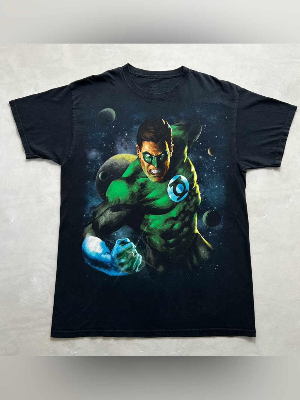 DC Comics Green Lantern T Shirt XL Black Hal Jordan Graphic Tee Space Universe